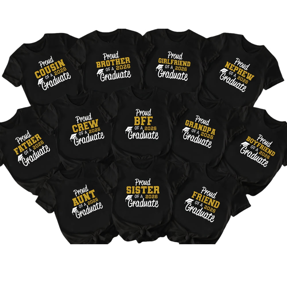 Personalized Proud Graduate Matching Family T Shirts, Personalized Graduation Shirts For Family ET0074