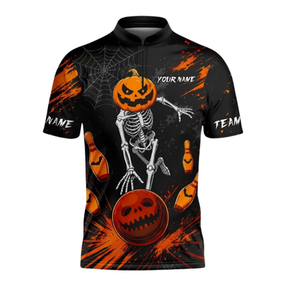 My Bowling Skills Are Scary Custom Bowling Jersey Shirts Mens, Custom Funny Halloween Bowling Team Shirts BZ1089