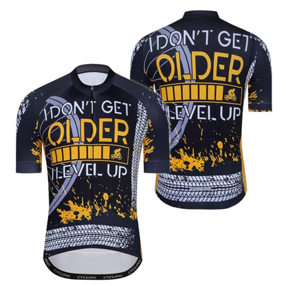 I Don't Get Older I Level Up Men's Short Sleeve Cycling Jersey, Funny Cycling Jerseys CZ0034