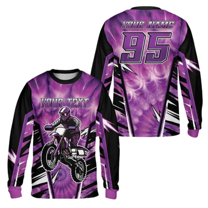 Custom Rider Motocross Long Sleeve Men's Jersey Yellow, Custom Racing Dirt Bike Shirts ME0054