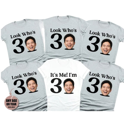 It's Me! I'm 30 Custom Funny Face 30th Birthday Matching Shirt, Custom Photo 30th Birthday Crew Matching Shirts ET0855