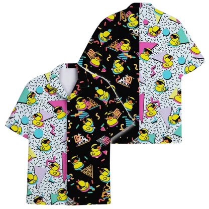 Funny Duck 80s Retro Hawaiian Shirt Mens, Duck Lovers Hawaiian Shirts HE0012
