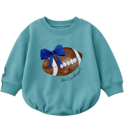 Custom Football Baby Romper Sweatshirt, Custom Baby Football Sweater BB0850