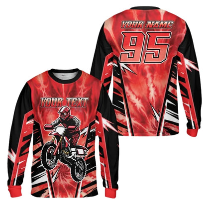 Custom Rider Motocross Long Sleeve Men's Jersey Yellow, Custom Racing Dirt Bike Shirts ME0054