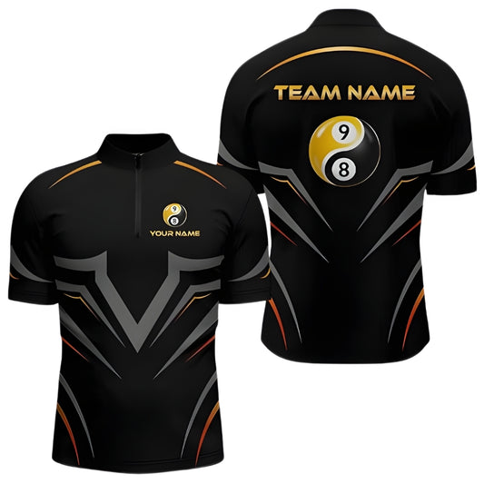 Custom 8 Ball 9 Ball Billiard Men Jersey, Custom Billiard Team Shirts BIZ0239