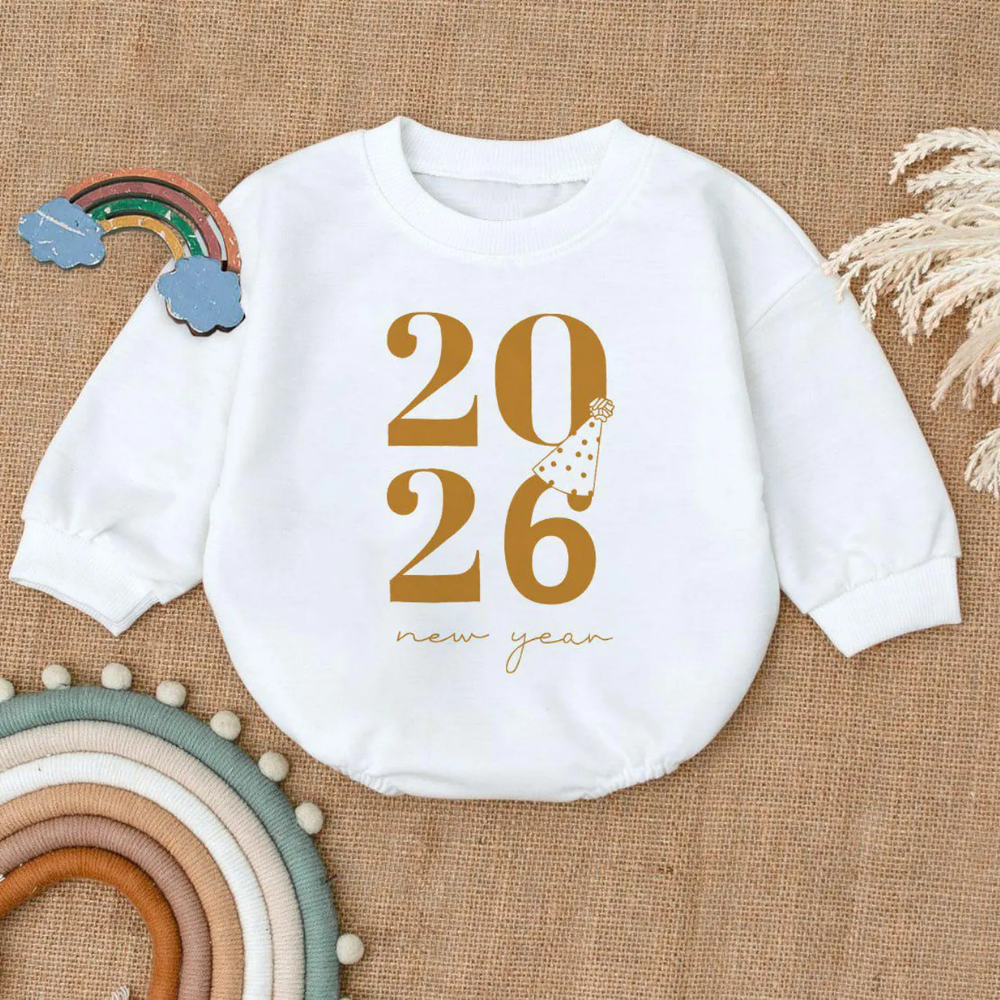 2027 New Year Baby Romper Sweatshirt, Baby New Year Romper Sweatshirt BB0118