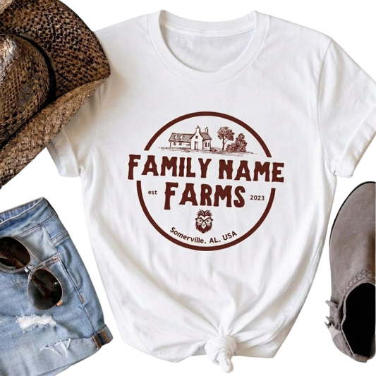 Custom Family Name Farrms Matching T Shirt, Personalized Farms Family Shirt ET1300