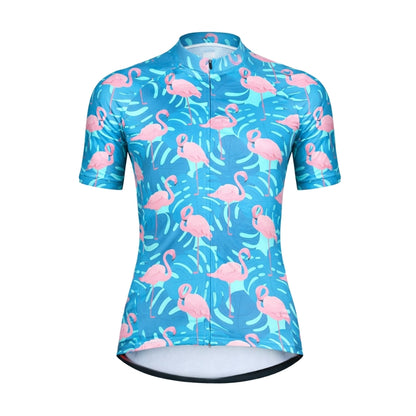 Flamingo Tropical Cycling Short Sleeve Jersey Mens, Flamingo Cycling Jerseys CZ0135