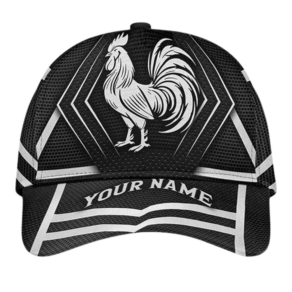 Custom Rooster Baseball Cap For Chicken Lover, Custom Rooster Chicken Caps CP0207