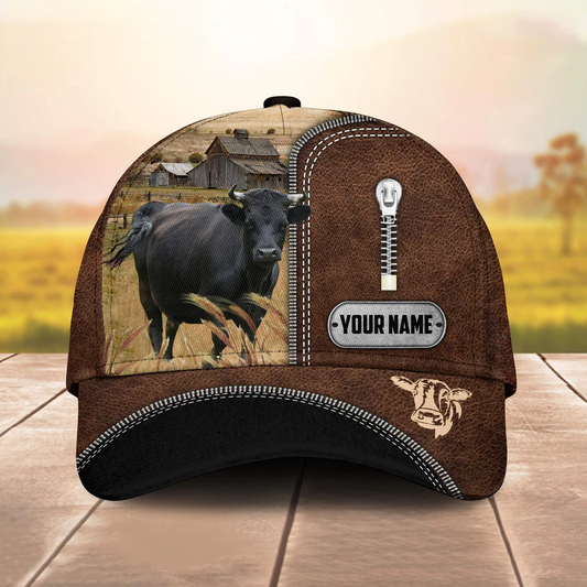 Dexter Leather Zip Pattern Customized Name Cap CA0151