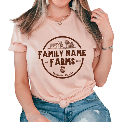 Custom Family Name Farrms Matching T Shirt, Personalized Farms Family Shirt ET1300