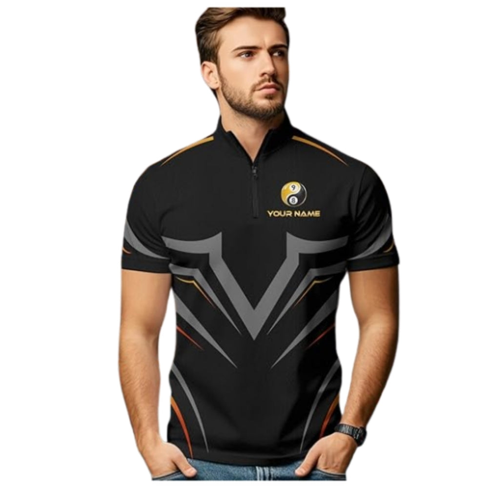 Custom 8 Ball 9 Ball Billiard Men Jersey, Custom Billiard Team Shirts BIZ0239