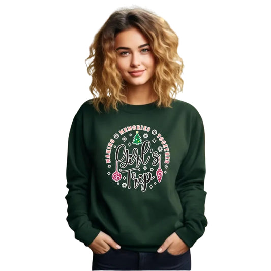 Christmas Girl‘s Trip Making Memories Together Sweatshirt, Travel Xmas Sweatshirt 2D0553