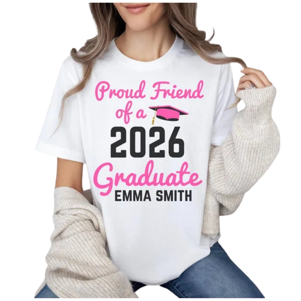 Proud Family Of A Graduate Personalized Matching Family Graudation T Shirts, Custom Class Of Matching Shirts For Family ET0518