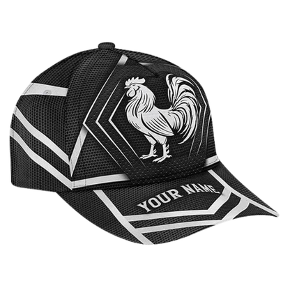 Custom Rooster Baseball Cap For Chicken Lover, Custom Rooster Chicken Caps CP0207