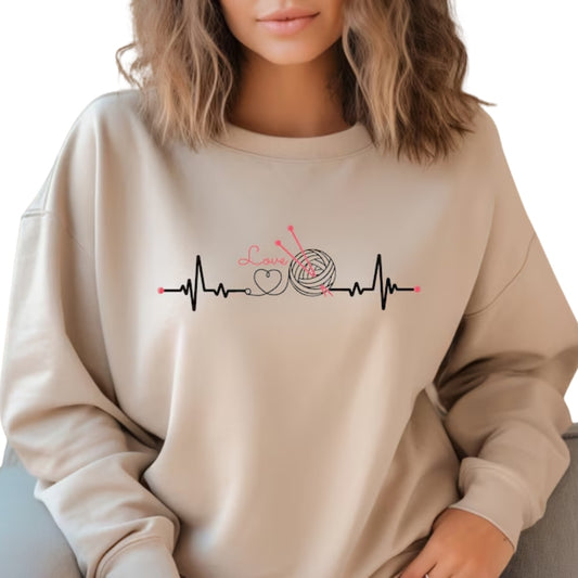 Women's Knitting Sweatshirt, Knitting Lover Sweatshirt 2D0785