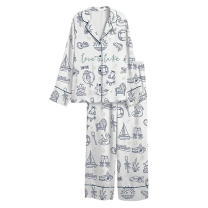 Coastal Beach Bachelorette Pajamas Set For Bride And Bridesmaid, Beach Bachelorette Party Pajamas WD0187