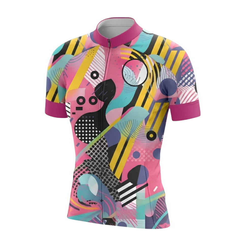 Colorful Cycling Short Sleeve Jersey For Laides, Womens Colorful Cycling Jersey CG0861