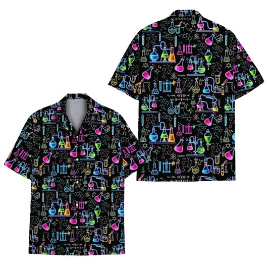Neon Chemistry Hawaiian Shirt Men Women, Science Hawaiian Shirts For Teacher HE0173