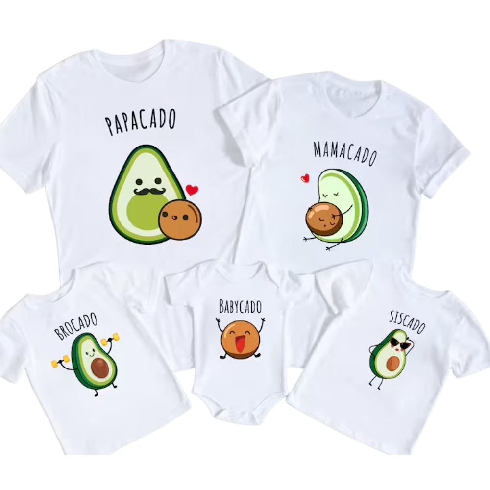 Papacado Mamacado Babycado Matching Family T Shirt, Matching Avocado Family Shirts ET1021
