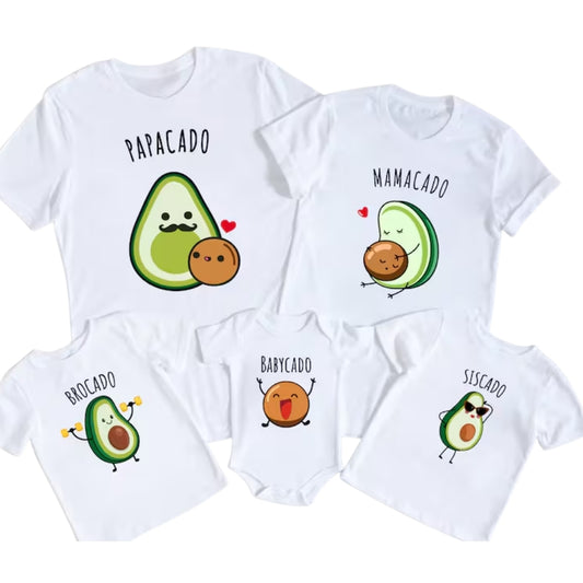 Papacado Mamacado Babycado Matching Family T Shirt, Matching Avocado Family Shirts ET1021