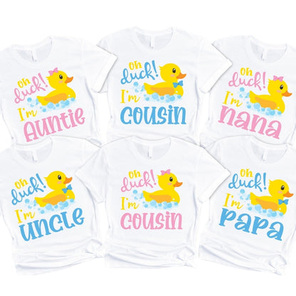 Oh Duck I'm One Custom Matching First Birthday Family T Shirts, Personalized Family 1st Birthday Shirts ET0369