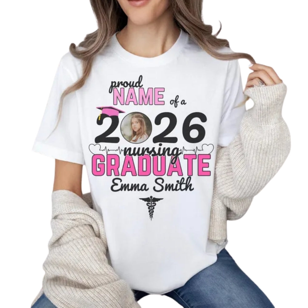 Personalized Matching Nurse Graduation Family T Shirts, Custom RN Graduation Family Matching Shirts ET0669