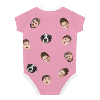 Custom Face Pet 3D Baby Bodysuit, Personalized Photo Baby Bodysuit BB0899