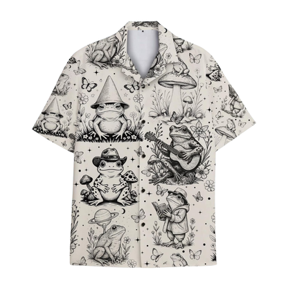 Vintage Frog Hawaiian Shirt For Men Women, Frog Lover Hawaiian Shirt HE0683