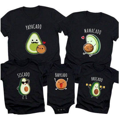 Papacado Mamacado Babycado Matching Family T Shirt, Matching Avocado Family Shirts ET1021