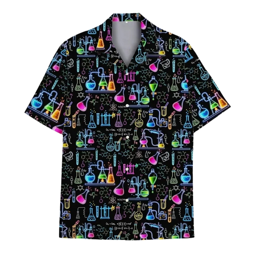 Neon Chemistry Hawaiian Shirt Men Women, Science Hawaiian Shirts For Teacher HE0173