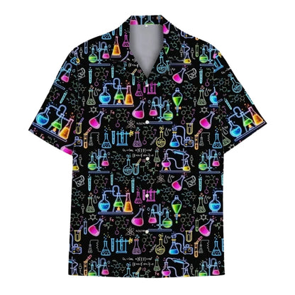 Neon Chemistry Hawaiian Shirt Men Women, Science Hawaiian Shirts For Teacher HE0173