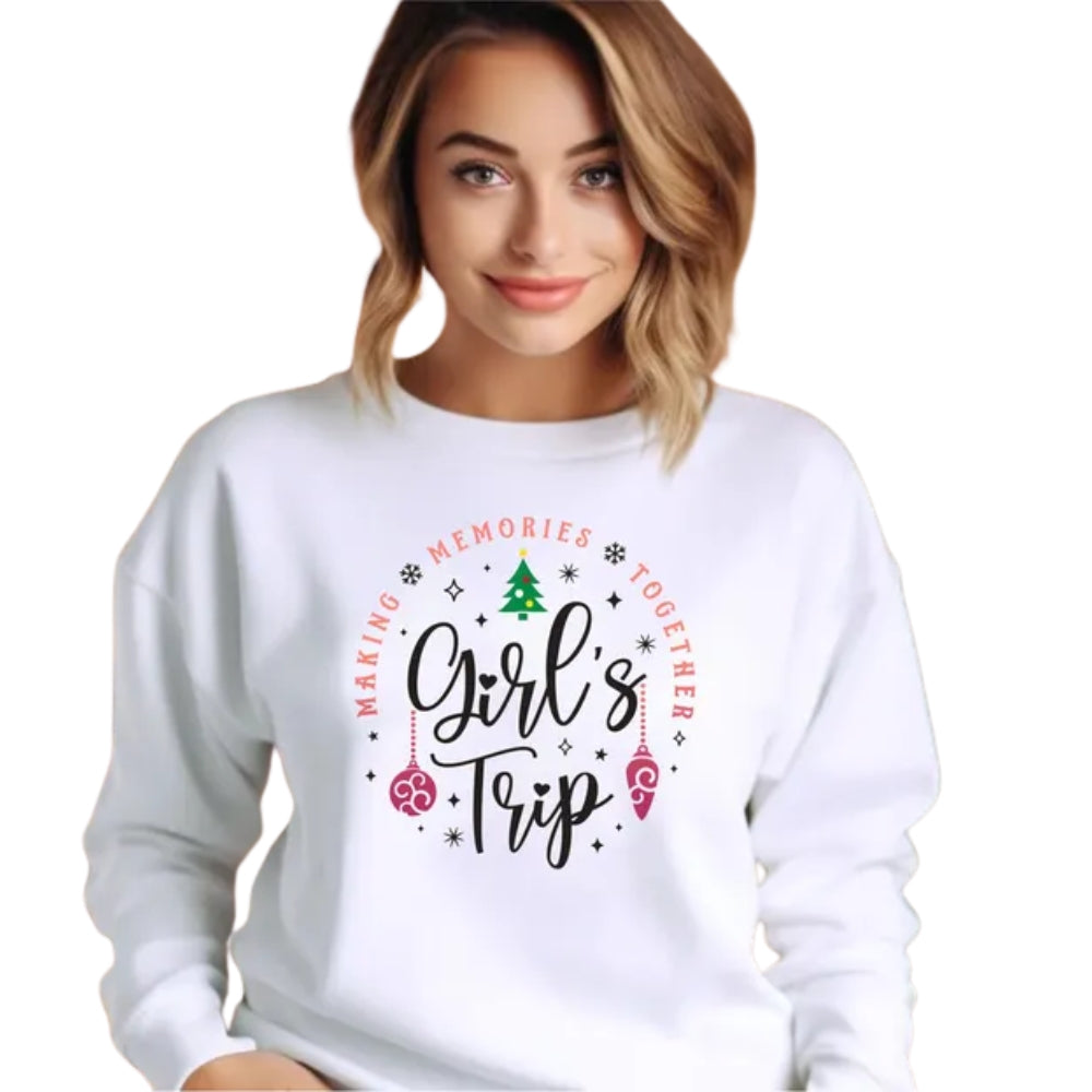 Christmas Girl‘s Trip Making Memories Together Sweatshirt, Travel Xmas Sweatshirt 2D0553