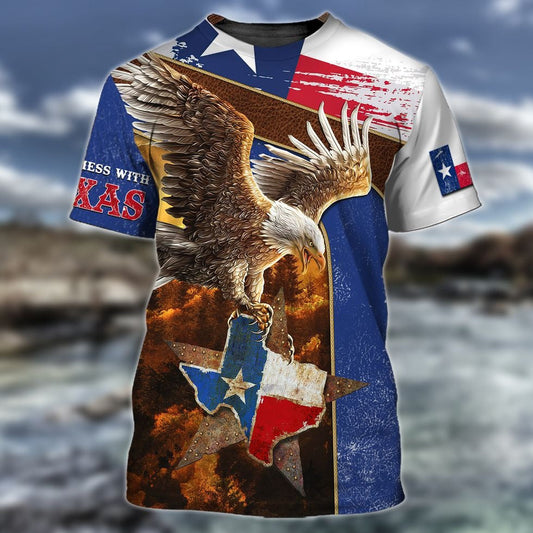 3D All Over Printed Texas Shirt, Don'T Mess With Texas T Shirt, Texas And Eagle Shirt TO0982