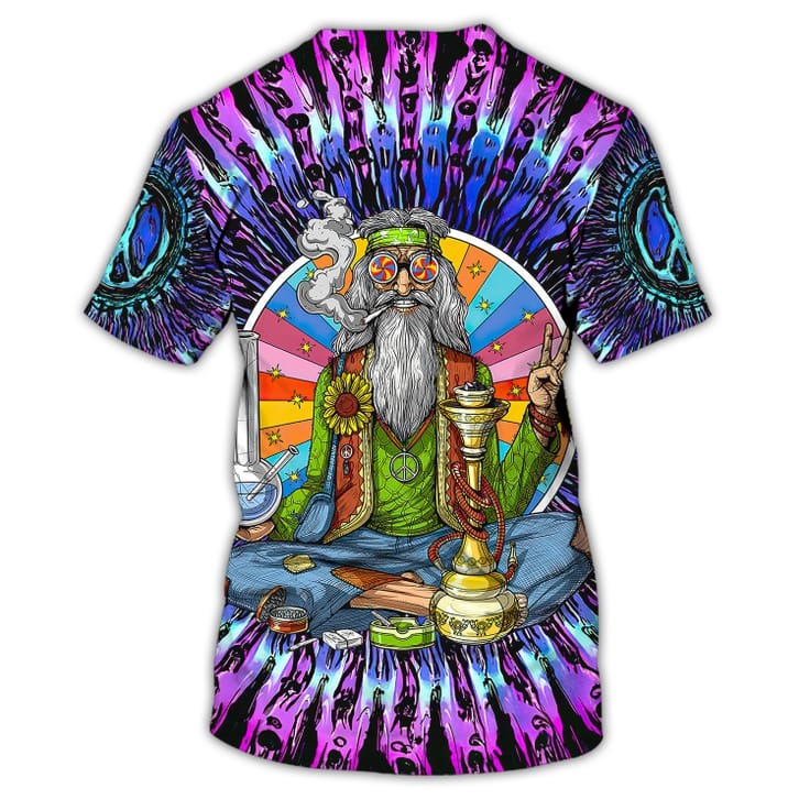 Old Man Hippie 3D All Over Print Tshirt, Hippie Shirts For Men And Women, Mushroom Hippie 3D Tshirt TO0694