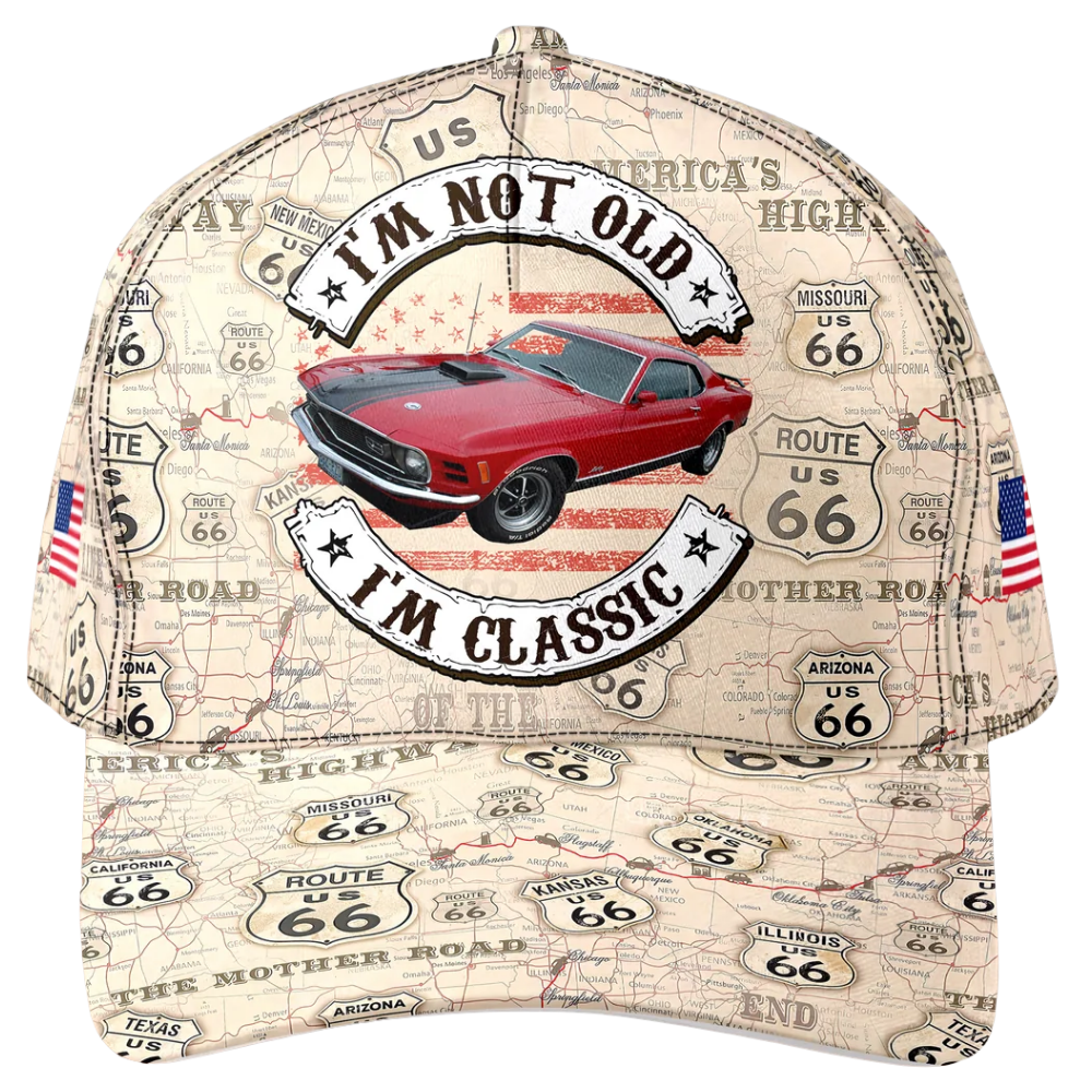 I'm Not Old I'm Classic Custom Vintage Car Photo Baseball Cap, Custom Car Cap Hat CP0600