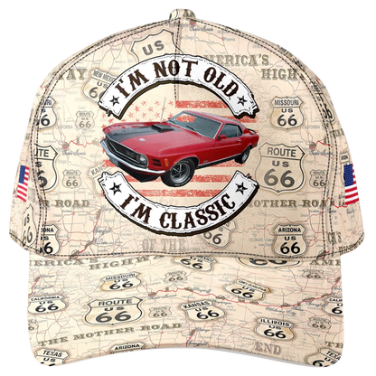 I'm Not Old I'm Classic Custom Vintage Car Photo Baseball Cap, Custom Car Cap Hat CP0600