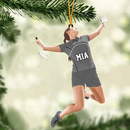 Custom Personalized Badminton Lovers Christmas Ornament, Gift For Badminton Player OO1744