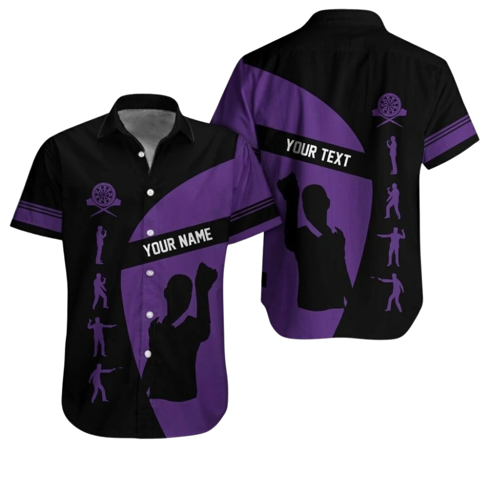 Custom Name And Text Dart Hawaiian Shirt For Men, Custom Team Darts Shirt DZ0105
