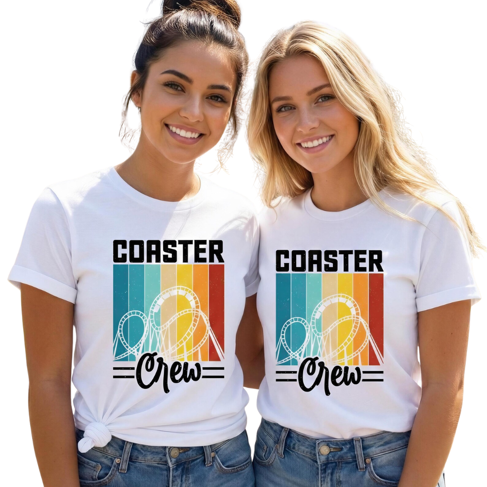 Coaster Crew Retro Matching T Shirt, Amusement Park Matching Shirts For Family Friends ET1055