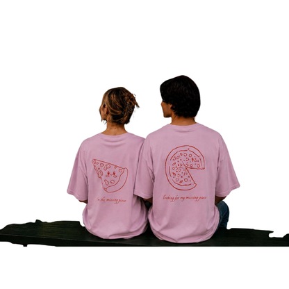 Pizza And Pizza Slice Couple Matching T Shirt, Pizza Matching Shirts For His And Her ET1326