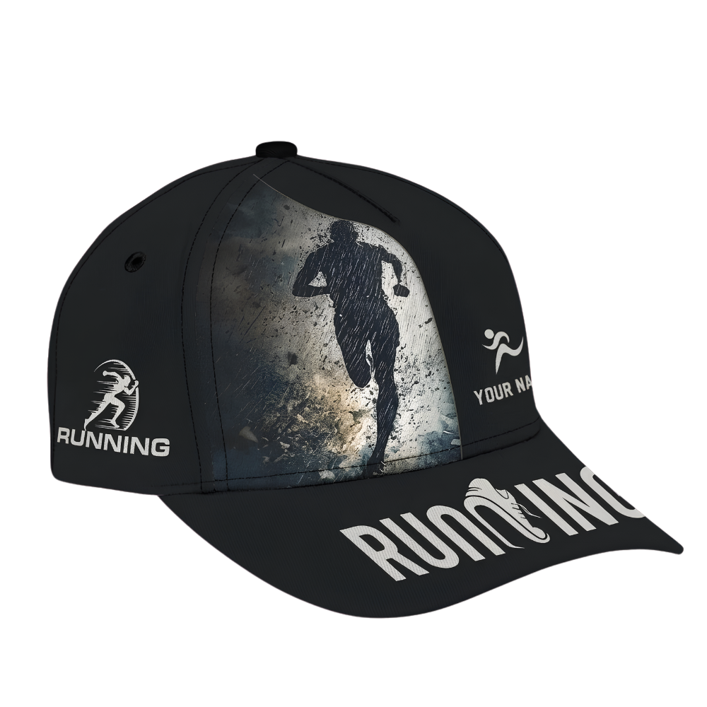 Custom Marathon Baseball Cap 3D Printed, Custom Running Lover Cap Hat CP0705