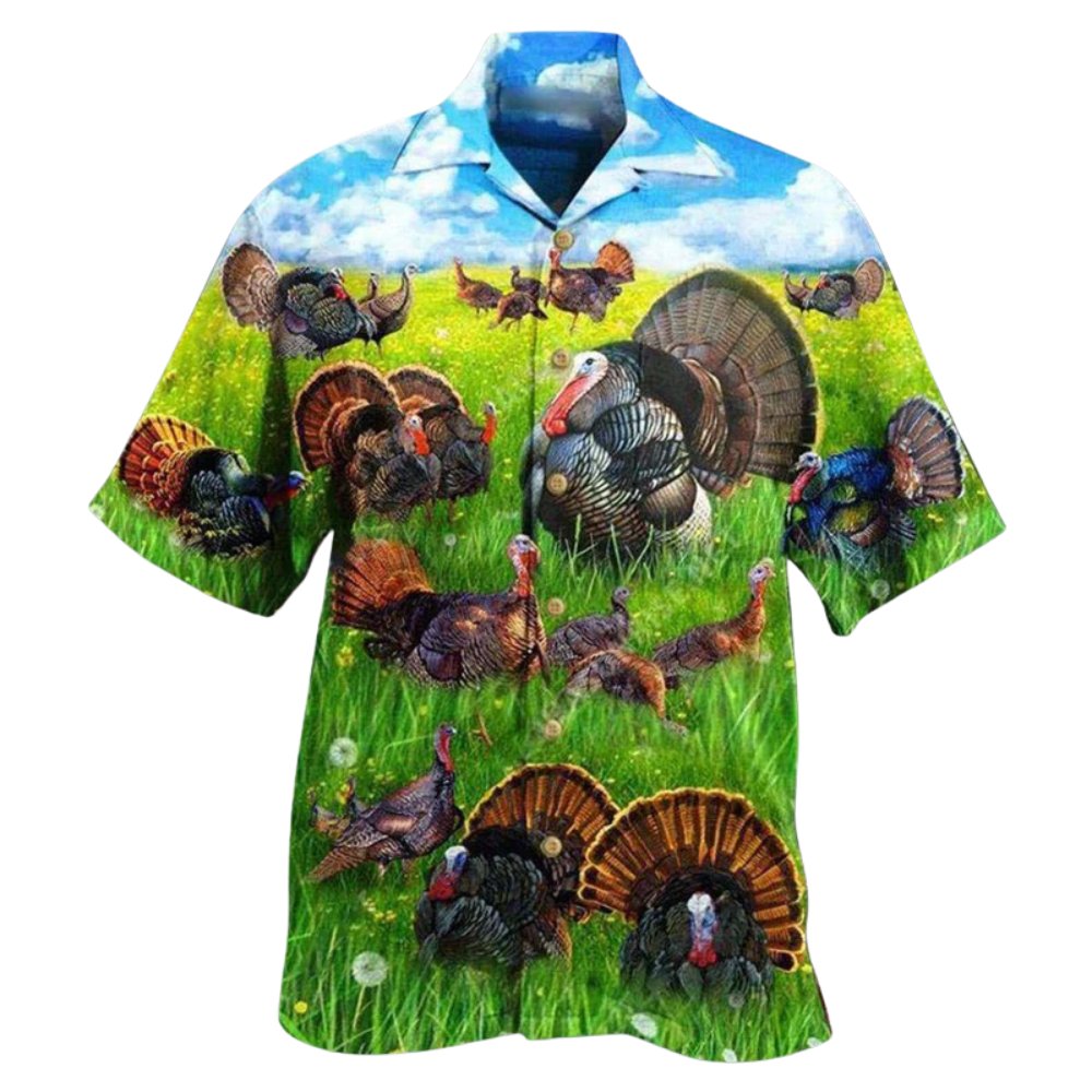 Turkey Chicken Hawaiian Shirt For Men, Turkey Hawaiian Shirts HE0710