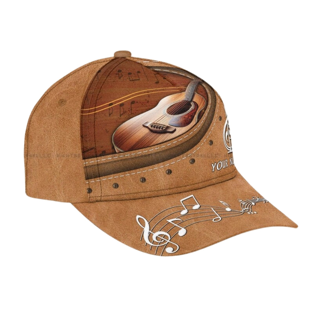 Custom Name Guitar 3D Printed Baseball Cap, Perosalized Guitar Lover Cap Hat CP0443