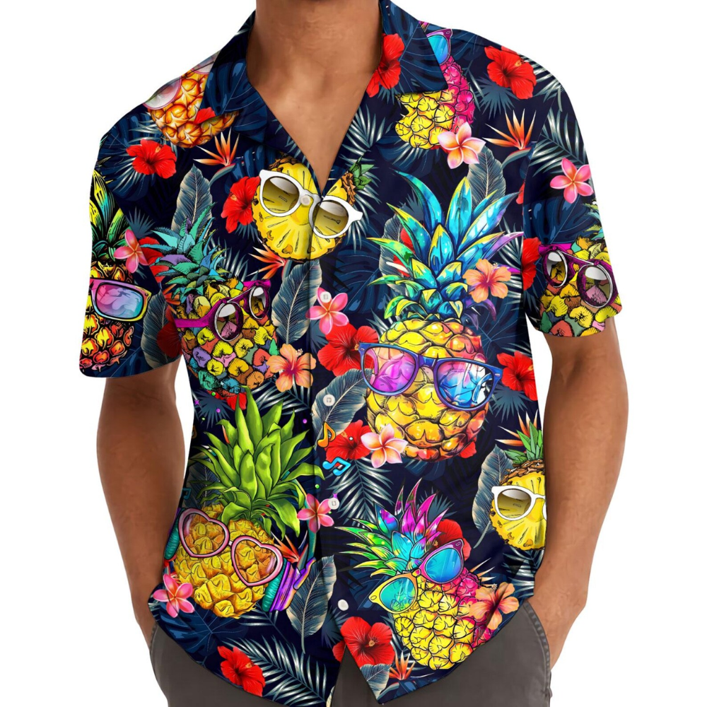 Funny Pineapple Tropical Hawaiian Shirt For Men And Women, Pineapple Hawaiian Shirt HE0627