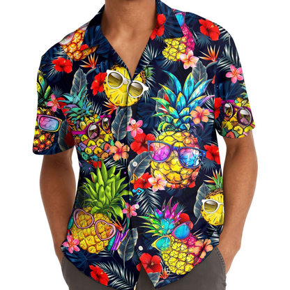 Funny Pineapple Tropical Hawaiian Shirt For Men And Women, Pineapple Hawaiian Shirt HE0627