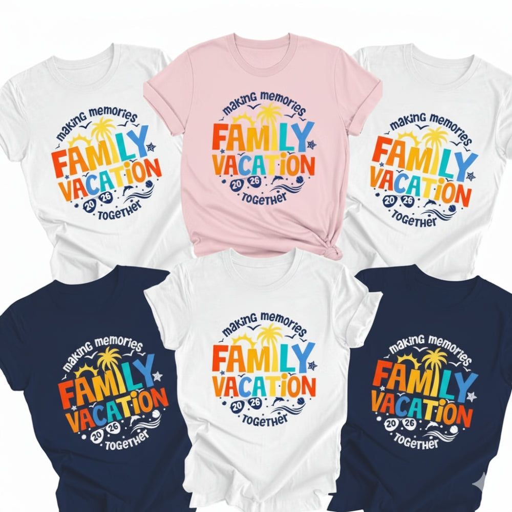 Making Memories Family Beach Vacation Together 2026 T Shirts, Matching Family Beach Shirts ET0055