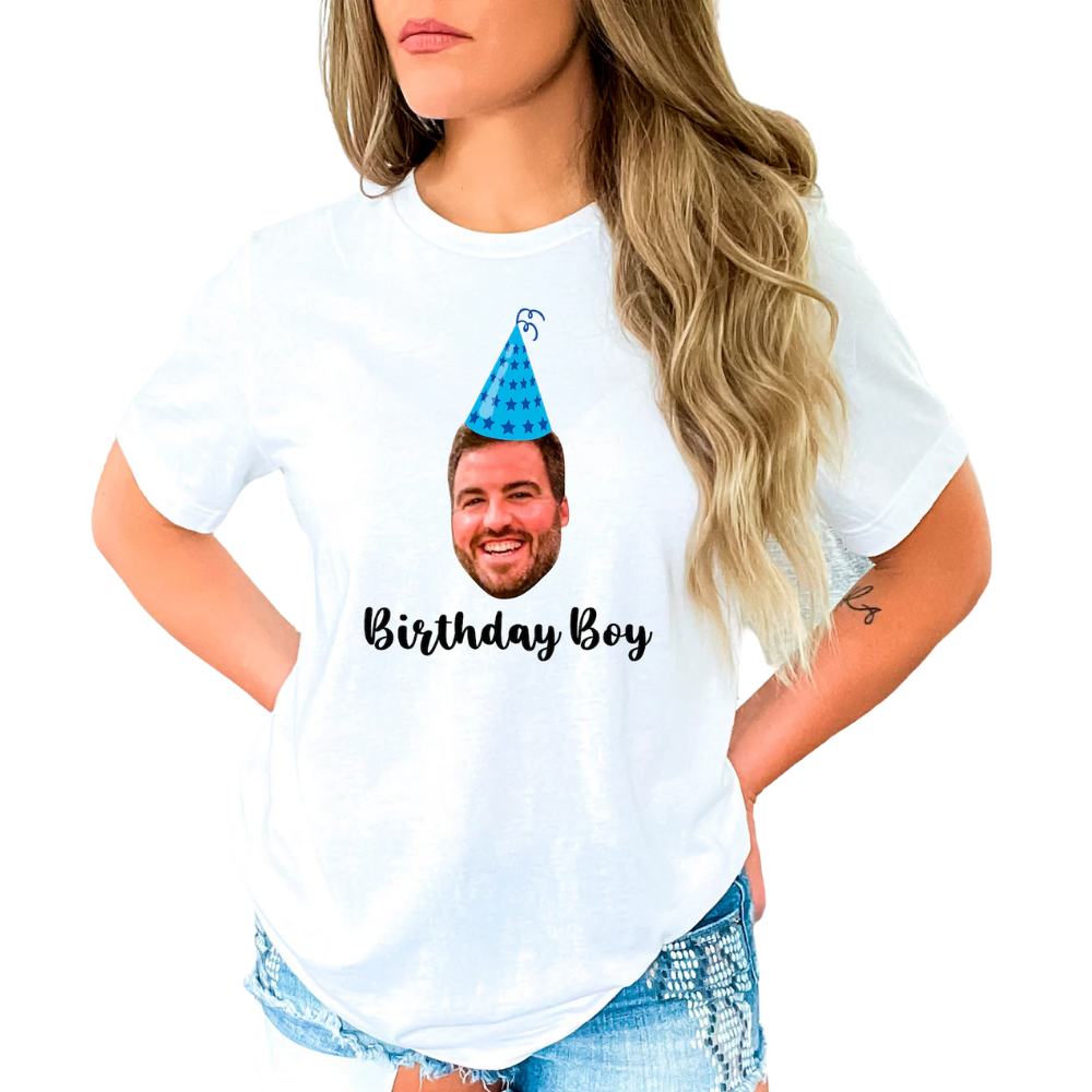 Birthday Squad Custom Photo Matching T Shirt, Personalized Face Birthday Party Matching Shirt ET1324