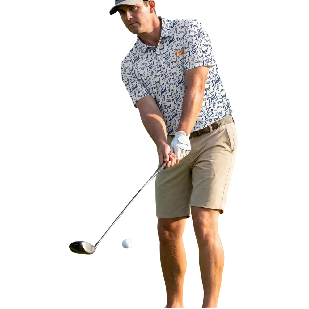 Boy Dad Golf Polo Shirt For Father's Day, Dad With Boy Golf Shirts GE0460