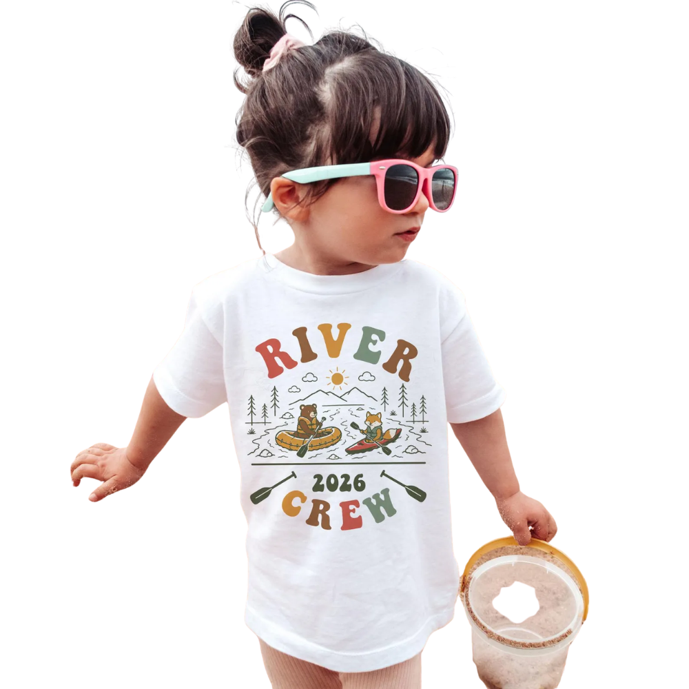 Personalized River Crew Matching Family T Shirt, Custom Family Rafting Shirts ET1312